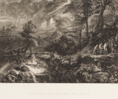 Landscape with Philemon and Baucis, Landschaft mit Philemon und Baucis, print, printmaker: William