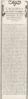 Siege of Saint Martin on the Île de Ré, July-November 1627 (text, top-right part), Callotus