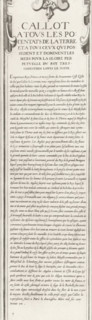 Siege of Saint Martin on the Île de Ré, July-November 1627 (text, top-left part), Callot a tous les