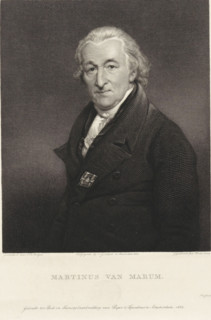 Portrait of Martinus van Marum, print, Portrait of the chemist and physicist Martinus van Marum.,