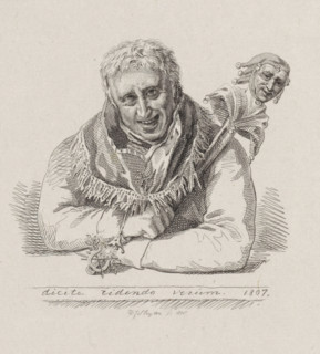 Portrait of Jan van Walré with a jester's staff, print, Portrait of Jan van Walré with a jester's