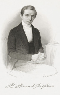Portrait of Roelof Bennink Janssonius, print, minister and poet. He is seated on a chair next to a