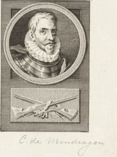 Portrait of Cristóbal de Mondragón y Otalora, print, Spanish army commander in the Netherlands.