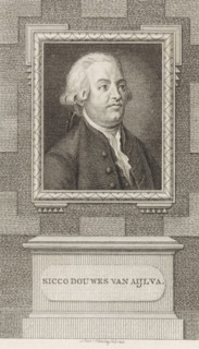 Portrait of Sicco Douwes van Aylva, print, grietman of Oost-Dongeradeel., caption, printmaker: