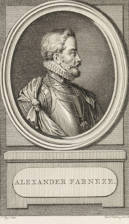 Portrait of Alessandro Farnese, Duke of Parma, print, book illustration, Portrait of Governor