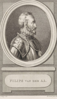 Portrait of Filips van der Aa, print, book illustration, commander in Gorinchem and one of the