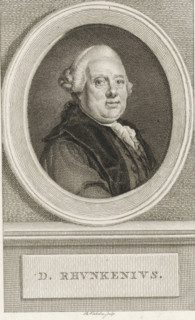 Portrait of David Ruhnken, print, Portrait of the German-Dutch classicist and philologist David
