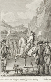 There the Citizens form a large circle, Outdoor assembly in Switzerland, print, book illustration,