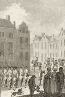 Deployment of troops in Amersfoort, 1785, print, historical print, By order of Prince William V and