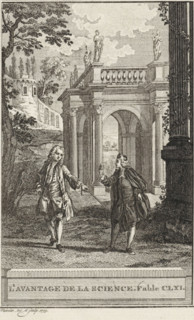 The Advantage of Science. Fable CLXI, The Usefulness of Science, print, Two men in conversation in