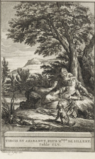 Tircis et Amarante, pour M . elle de Sillery. Fable CLV, Tircis en Amarante, print, In the shade of