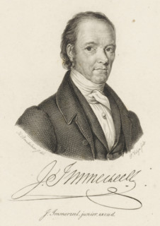 Portrait of Johannes Immerzeel, print, Portrait of the publisher Johannes Immerzeel. His signature