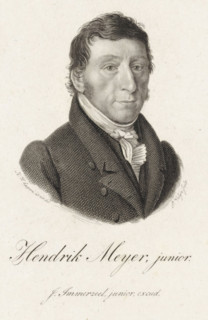 Portrait of Hendrik Meyer, print, merchant and poet in Amsterdam and Kampen., printmaker: Philippus