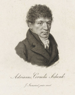 Portrait of Adrianus Cornelis Schenk, print, Portrait of the poet and translator Adrianus Cornelis