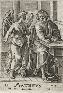 Matthews, Evangelist Matthew, Four Evangelists, print, book illustration, The evangelist Matthew is