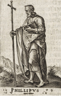 Phillipus, St. Philip, Christ and the twelve apostles, and St. Paul, print, book illustration,