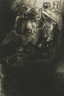 Jacob's Ladder, Four illustrations for a Spanish book, print, signature and date: 'Rembrandt f