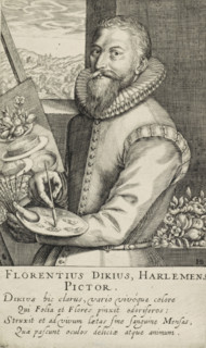 Portrait of Floris Claesz. van Dijck, print, Portrait of the Haarlem painter Floris Claesz. van