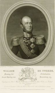 Portrait of William II, King of the Netherlands, print, check stamp: 'François Buffa & Fils',