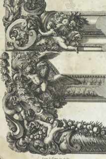 Three corners of frames, Bordures de Tableau a la Romaine, print, album page, ornamental print,