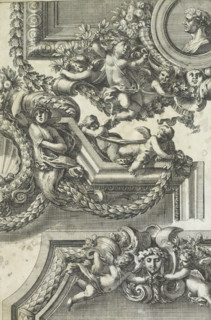 Three decorations for frames, Bordures de Tableau a la Romaine, print, album page, ornamental