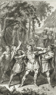Murder of the Germanic general Arminius, 19, print, historical print, The Germanic general