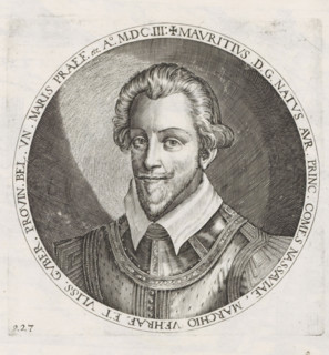 Portrait of Maurits, Series 9: Dutch and German Events, 1583-1587, print, album page, Series