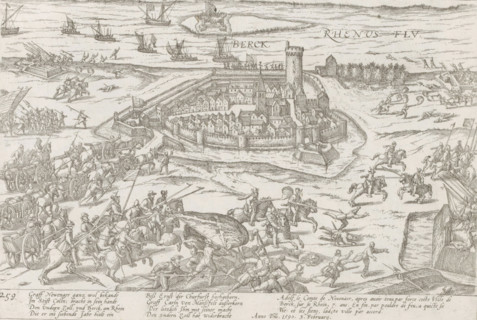 Rheinberg surrenders to the Spaniards, 1590, Series 10: Dutch and Foreign Events, 1587-1612, print,