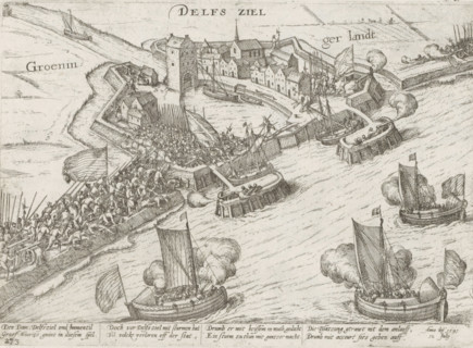 Capture of Delfzijl by Maurits, 1591, Series 10: Dutch and Foreign Events, 1587-1612, print, album