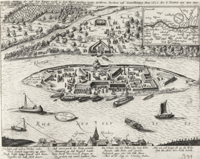 Construction of the Papenmuts fortress on Kompenwerdt, 1620, Own image of the village of the