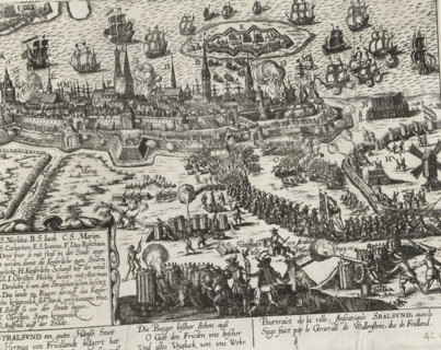 Siege of Stralsund, 1628, Series 11: Miscellaneous Foreign Events, 1571-1631, print, album page,