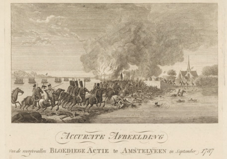 Battle at Amstelveen, 1787, Accurate Image of the Bloody Action that took place at Amstelveen in