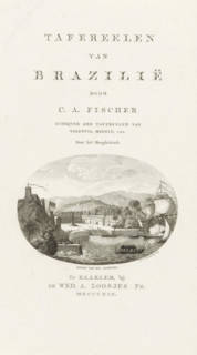 Harbour of Rio de Janeiro, Title page for: CA Fischer, Scenes of Brazil, 1819, View of harbour of