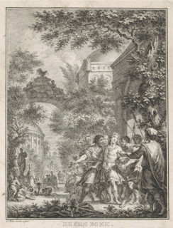 David captured by soldiers of King Saul, Third Book, David and Saul, print, book illustration,