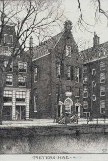 Pieters Hal in Amsterdam, drawing, draftsman (artist): Willem Wenckebach, Amsterdam, 1870 - 1926,