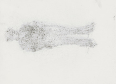 Skip of the chalk drawing on sheet 17 recto, sketchbook sheet, The original drawing is no longer