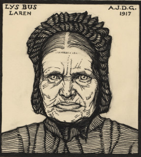 Lys Bus Laren, Portrait of Lys Bus, drawing, annotation: 'Gift, Mr de Graag, Nov. 1935',