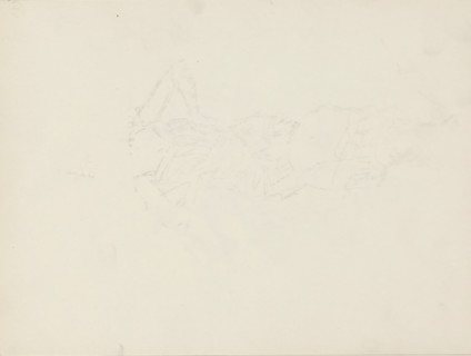 Abklatsch of the pencil drawing on page 12 recto, sketchbook page, page 11 verso from sketchbook