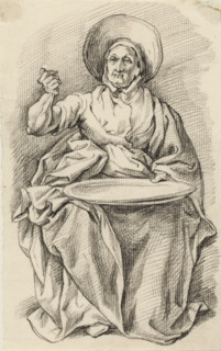 Seated fishwife, drawing, draftsman (artist): David Pièrre Giottino Humbert de Superville, 1780 -