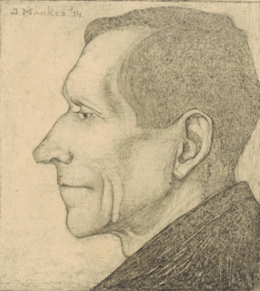 Portrait of Beint Mankes I, drawing, design, draftsman (artist): Jan Mankes, 1914, draftsman