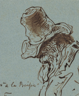 Tavenraat à la Blaisse, drawing, Self-portrait of Tavenraat à la Blaisse, with the face hidden