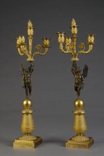 Paire de girandoles à quatre lumières