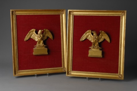 Paire d'aigles de parements