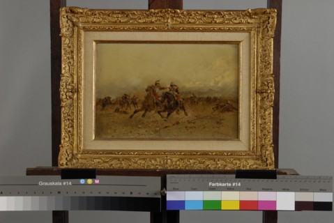 Bauquesne, "Cuirassier sur le champ de bataille"