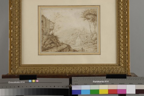 Paysage animé, attribué à Hortense de Beauharnais