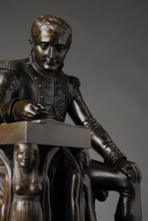 Moutony, "L'Empereur Napoléon Ier assis à une table, étudiant une carte de l'Europe" (détail)