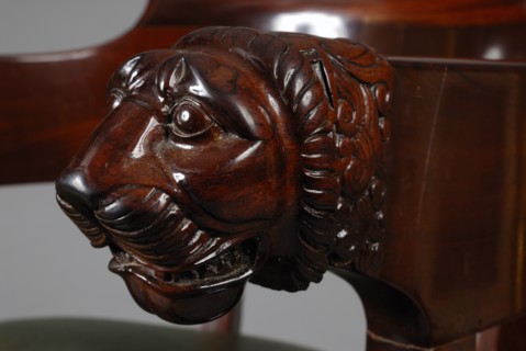 Fauteuil de bureau d'époque Empire (détail)