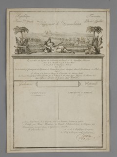 Certificat du "Régiment des Dromadaires"
