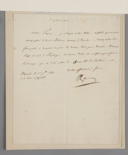 Lettre de Napoléon 1er au son beau-frère Joachim Murat