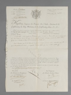 Letrre signée de Napoléon 1er